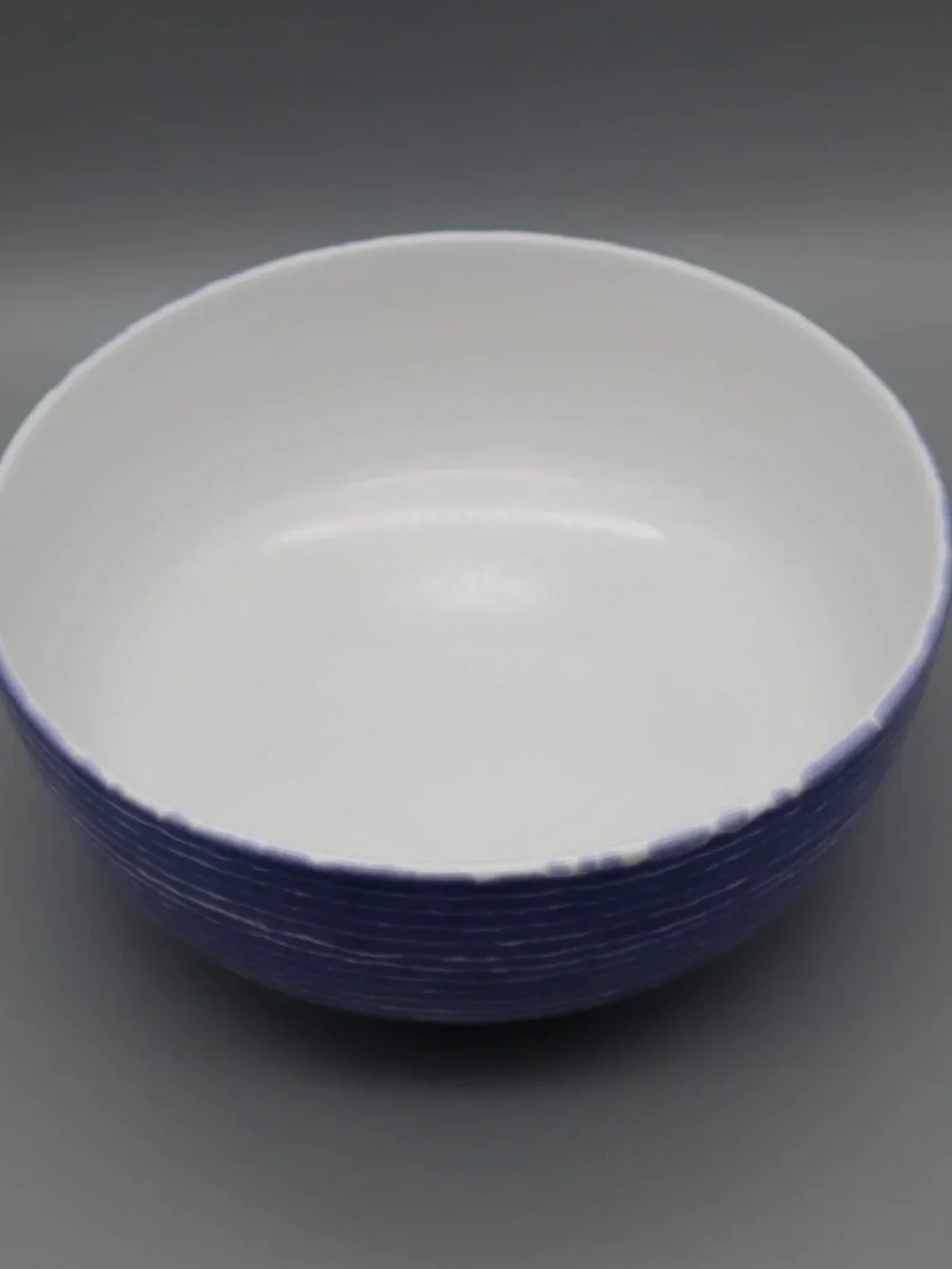 Viva Vietri Santorini Mosaic Blue Stripe Medium Footed Serving Bowl 8